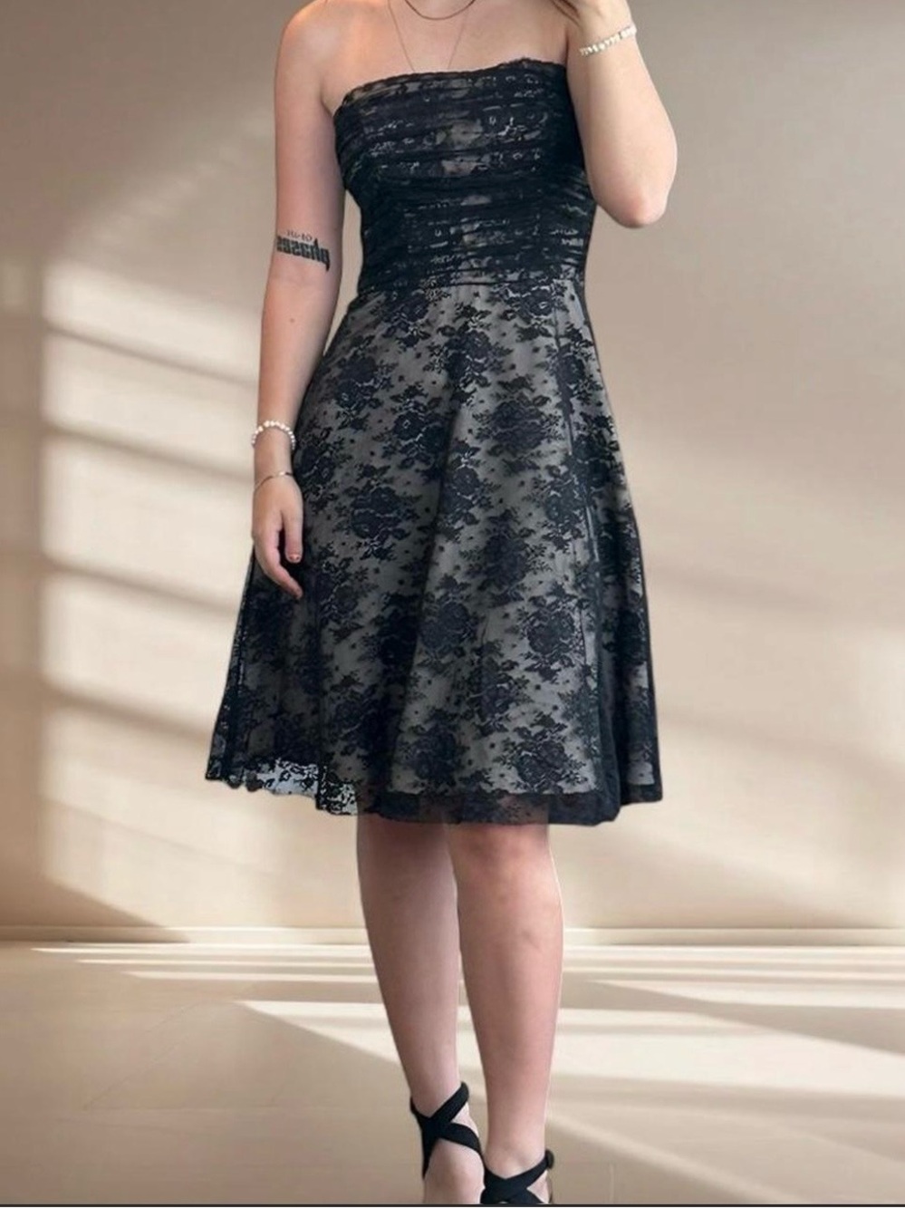 Vintage Y2K Moda International Strapless Dress